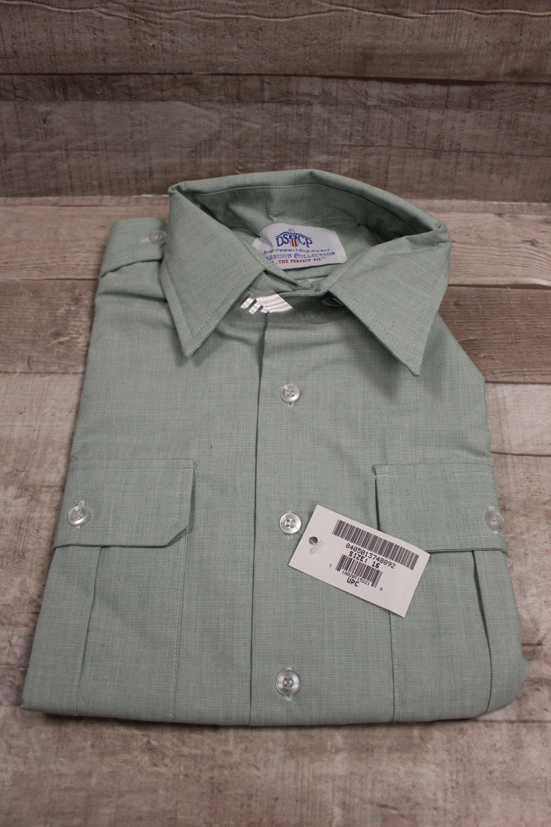 Army DSCP Men's Short Sleeve Green Dress Shirt - 8405-01-374