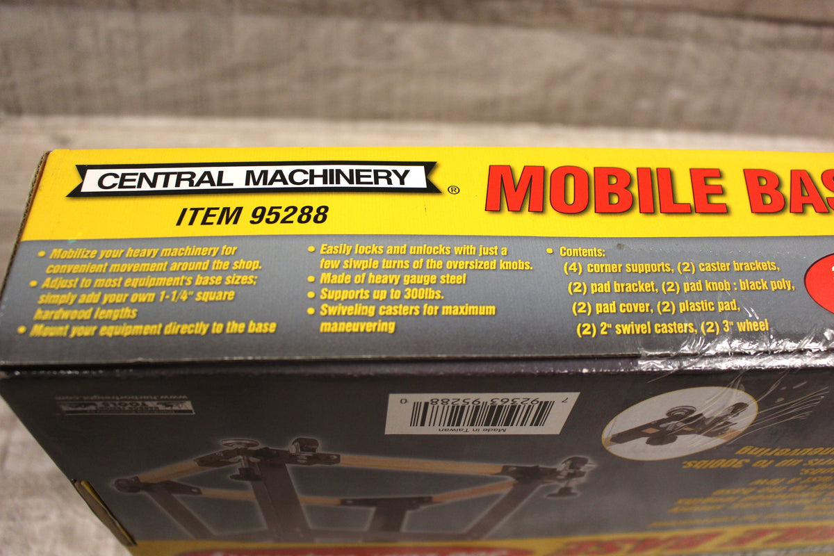 Central Machinery Mobile Base - 300 lbs. Capacity - Item 95288 - New –  Military Steals and Surplus