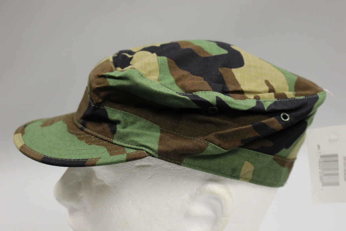 US Army Woodland Hot Weather Cap / Hat - Size: 7-3/8 - 8415-01-393-6297