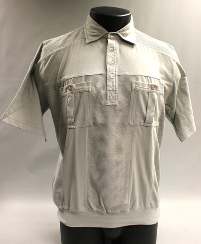 Haband Casual Joe Men's 1/4 Button Up Short Sleeve Shirt - Medium - Used