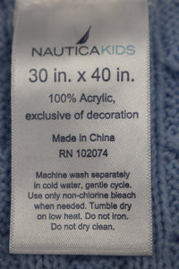 Nautica Kids Cable Knit Throw - 30" x 40" - Used