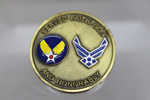 United State Air Force Retired Challenge Coin - Used