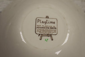 Vintage Johnson Brothers Playtime Whimsical Childs Bowl - Used