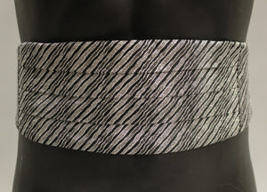 Formal Dress Zebra Striped Cummerbund - One Size - Used