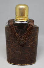 Load image into Gallery viewer, Vintage Glass Flask with Animal Skin Holder Pouch - Used