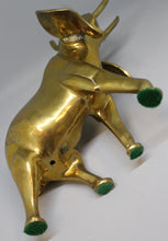 Load image into Gallery viewer, Vintage Solid Brass Elephant Statue Figurine - Made in India - 9.5&quot; T x 10&quot; L