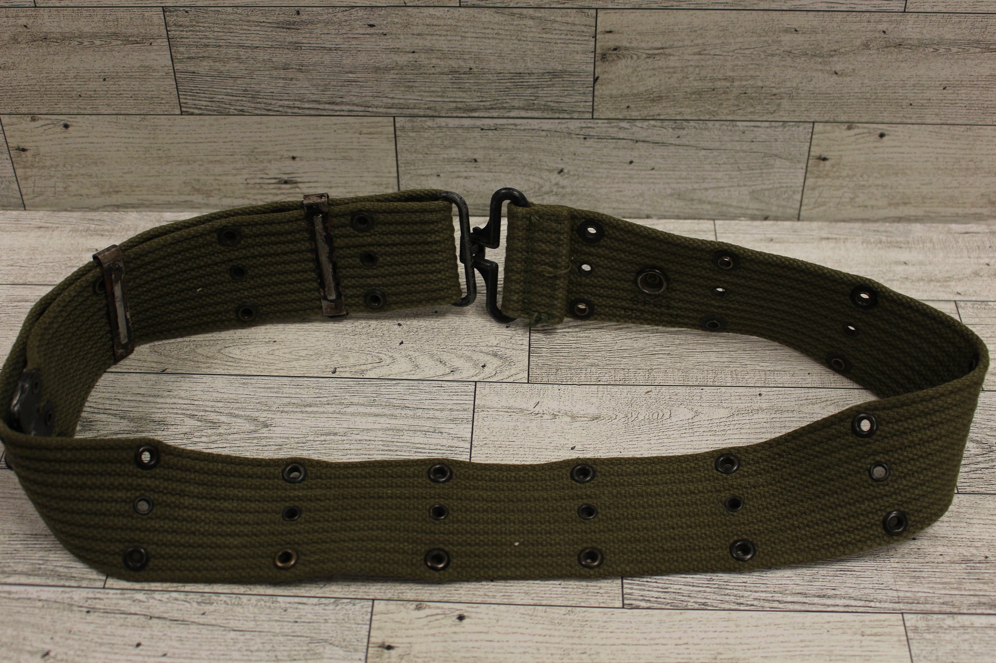 WWII M1936 Webbing Canvas Pistol Belt - Used – Military Steals and Surplus