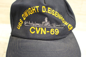 USS Dwight D. Eisenhower CVN-69 Black Baseball Cap - Adjustable - Used