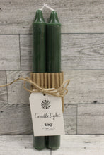 Load image into Gallery viewer, TAG Candlelight 8&quot; Taper Candle - Unscented - Green - New