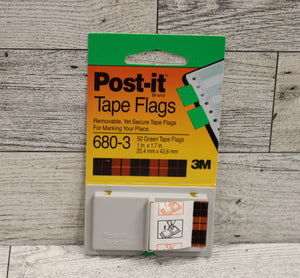 Post-it Tape Flags - #680-3 - Green - New