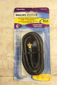 Philips Magnavox 6 Foot Coaxial Cable -New