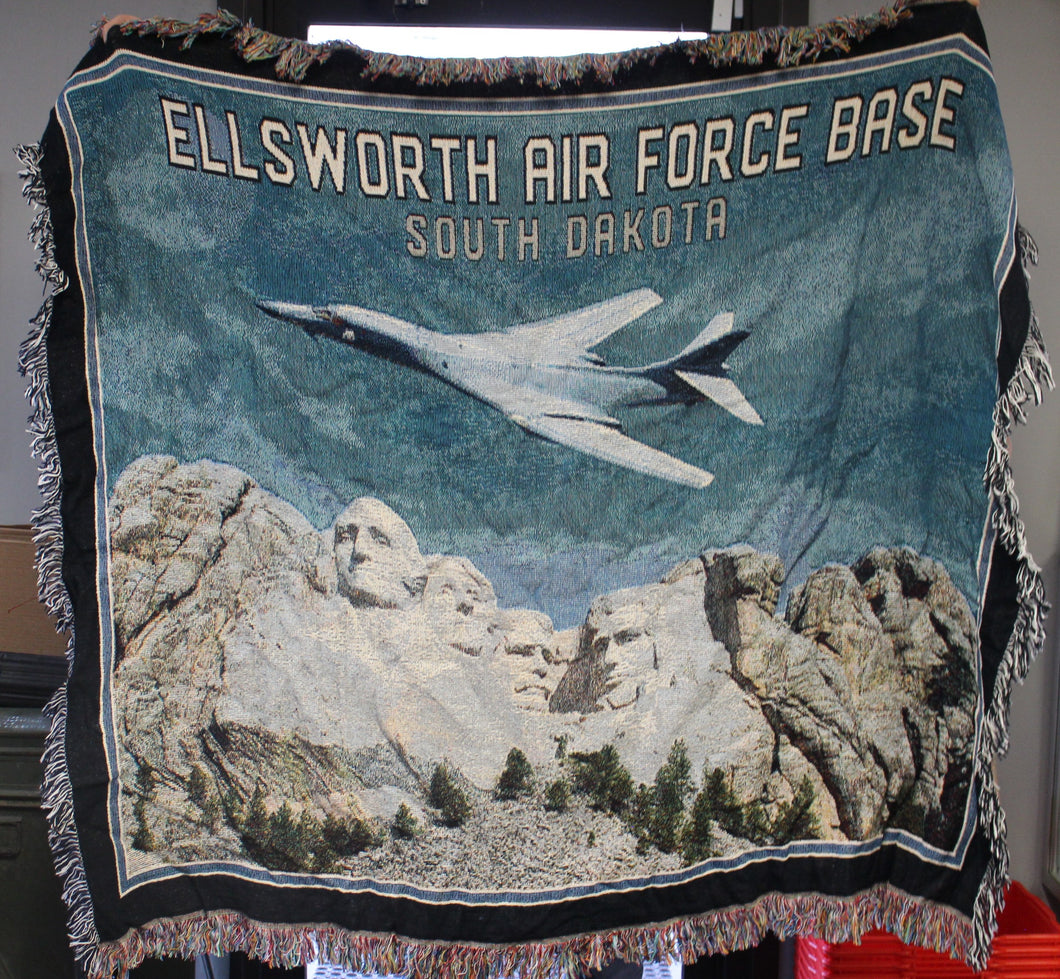 Ellsworth Air Force South Dakota Woven Tapestry Throw Blanket - 50x60