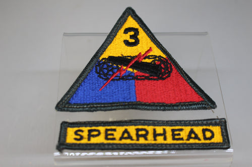 US Army 3rd Armored Division Patch with Spearhead - Used