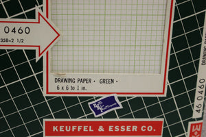 K+E Graph Paper/Drawing Paper - 8-1/2" x 11" - 46 0460 - 358-2 1/2 - Green - New