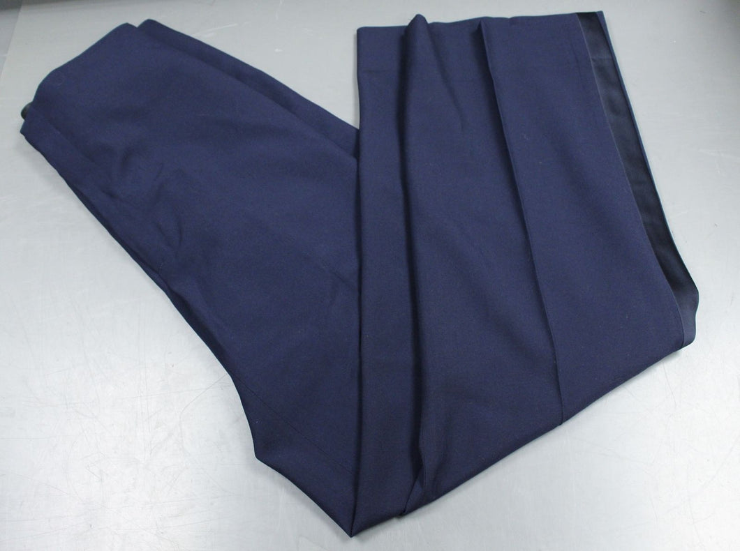 US Air Force Men's Mess Dress Pants with Dark Blue Stripe - Hemmed - Size: 28