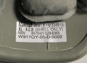 Army MSA ACH Advance Combat Helmet with Pads, & Chin Strap - XLarge - Used