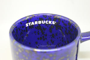 Starbucks Fall 2020 Blue Black Speckle Ceramic Coffee Cup Mug - 14 Fl Oz - Used