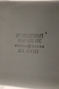 General Electric Capacitor - CP72E1EF106K1 - 10 uf 600 VDC - 47F121 - New