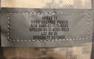 Military Issued Molle II Hand Grenade Pouch - ACU - 8465-01-525-0589 - Used