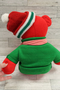 Plush Christmas Bear - 15" tall - Used