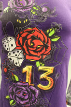 Load image into Gallery viewer, Teens Long Sleeve &quot;Born Unlucky 13&quot; T-Shirt - Lg (11-13) - NWOT