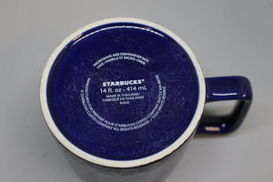 Starbucks Fall 2020 Blue Black Speckle Ceramic Coffee Cup Mug - 14 Fl Oz - Used