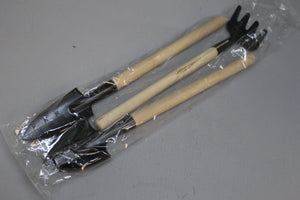 8" Long Gardening Tool Set - 3-Piece (Rake,Shovel and Trowel) - New