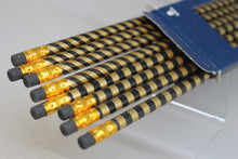 Load image into Gallery viewer, Extra Fancy Pencils - #2 HB - Black &amp; Gold - Pack of 8 - New