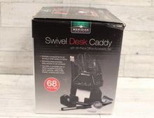 Load image into Gallery viewer, Meridian Swivel Desk Caddy with Office Accessories - Black - New