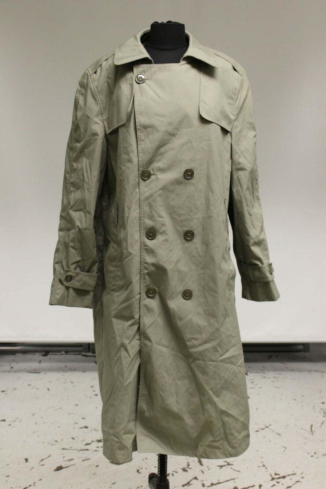 USMC Marine Men's All-Weather Double Breasted Trench Coat with Liner - 38L -Used