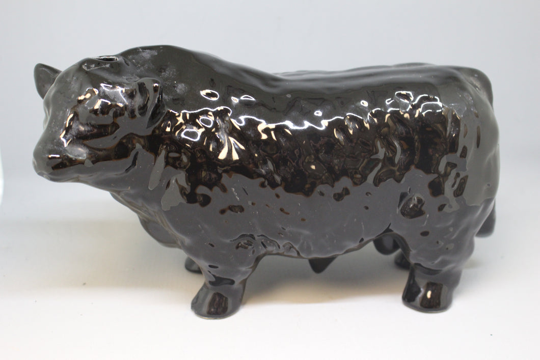 Ceramic Bull Scott Whiskey Decanter - Black - Used