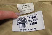 Load image into Gallery viewer, US Military Men&#39;s Tan Short Sleeve Shirt - Size: Medium Athletic - Khaki - Used