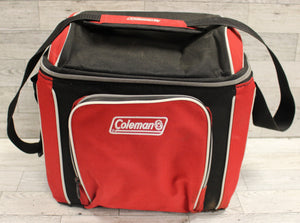 Coleman 9 Cans Soft-Sided Cooler with Removable Hardliner - Red - Used