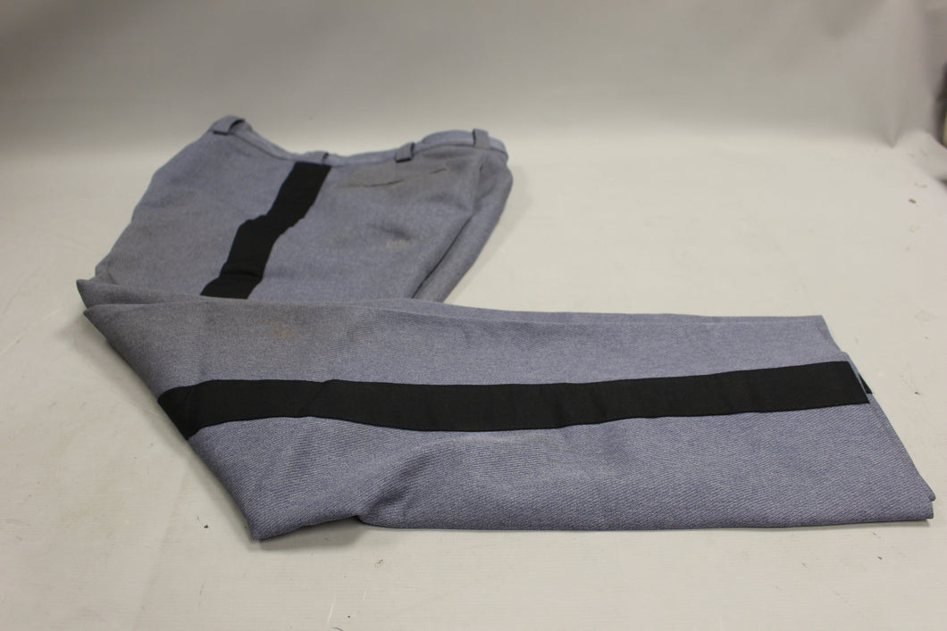 Hanover Uniform Men's Gray Slacks with Black Stripe - Size: 33 - Used