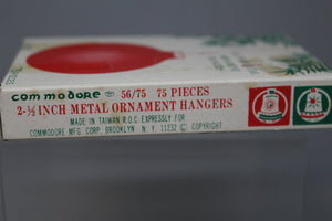 Vintage Commodore 56/75 2.5" Metal Ornament Hangers - 75 Piece - New