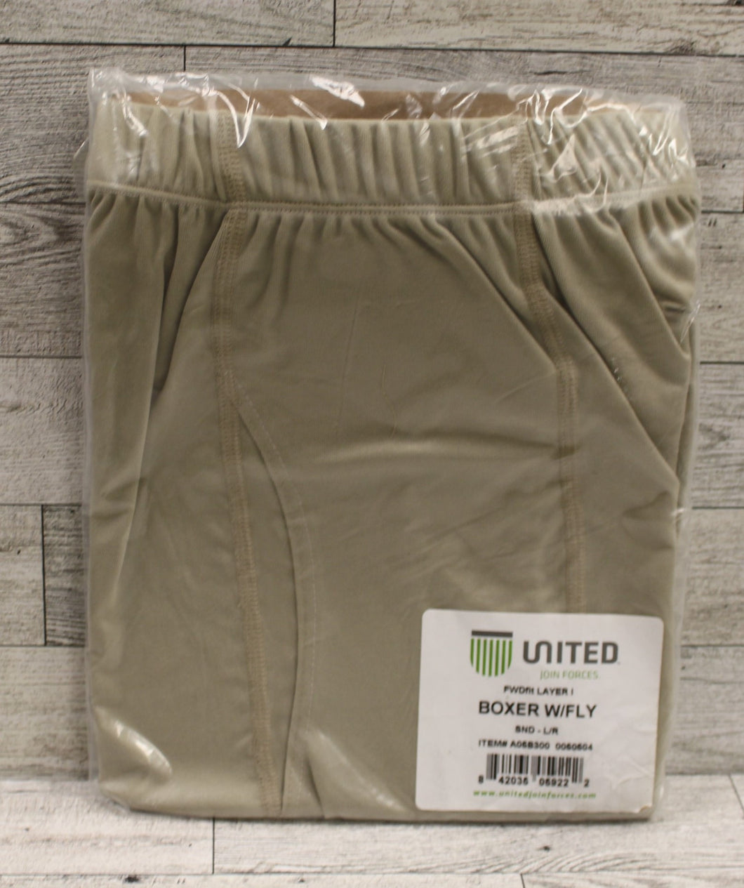 United Base Fortiflame Layer Boxer with Fly - Large Regular - Sand Tan - Layer I