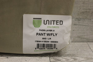 United Base Layer Pants with Fly - Large Regular - Sand Tan - Choose Layer