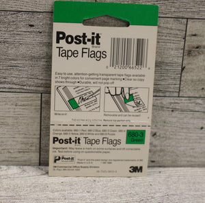 Post-it Tape Flags - #680-3 - Green - New
