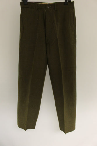 US Army Men's M-1952 Olive Drab Wool Trousers - Size: W31 x L30 - Used