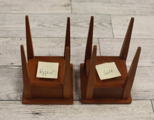 Load image into Gallery viewer, Miniature Wooden End Table Salt Pepper Shakers - Furniture Design - Used