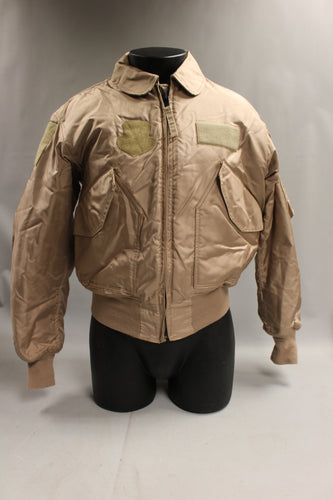 USAF Men's Flyer's Cold Weather Jacket - Size: Medium - Tan - 45/P - Used