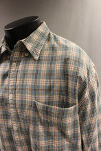 Load image into Gallery viewer, Men&#39;s Structure Long Sleeve Blue Plaid Shirt - Large - Used