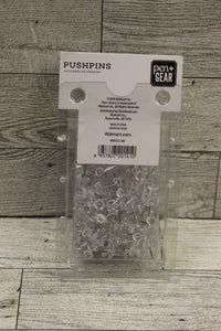 Pen Gear Push Pins - Clear - 200 Count - New