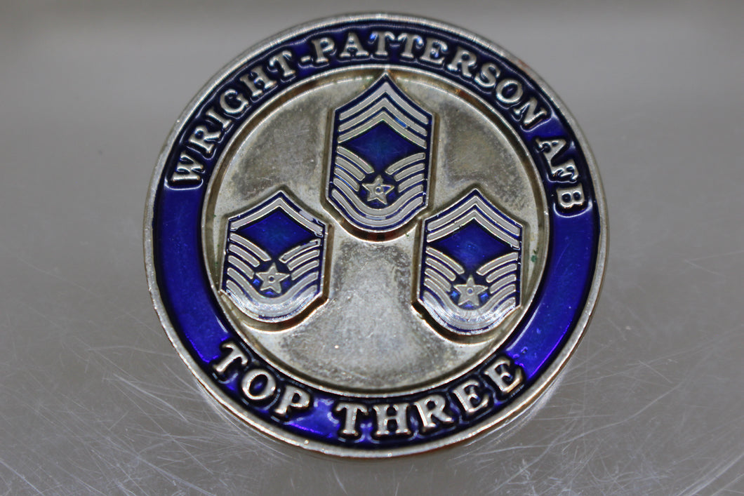 Wright Patterson AFB Top Three Challenge Coin - Used