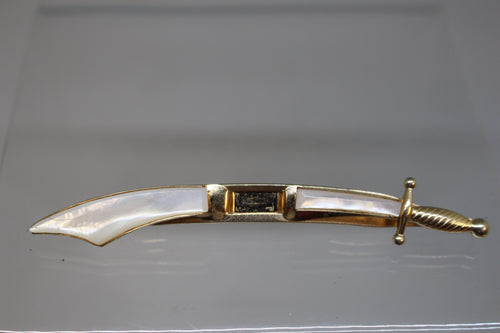 Swank Sword with Mother of Pearl Tie Bar - Used