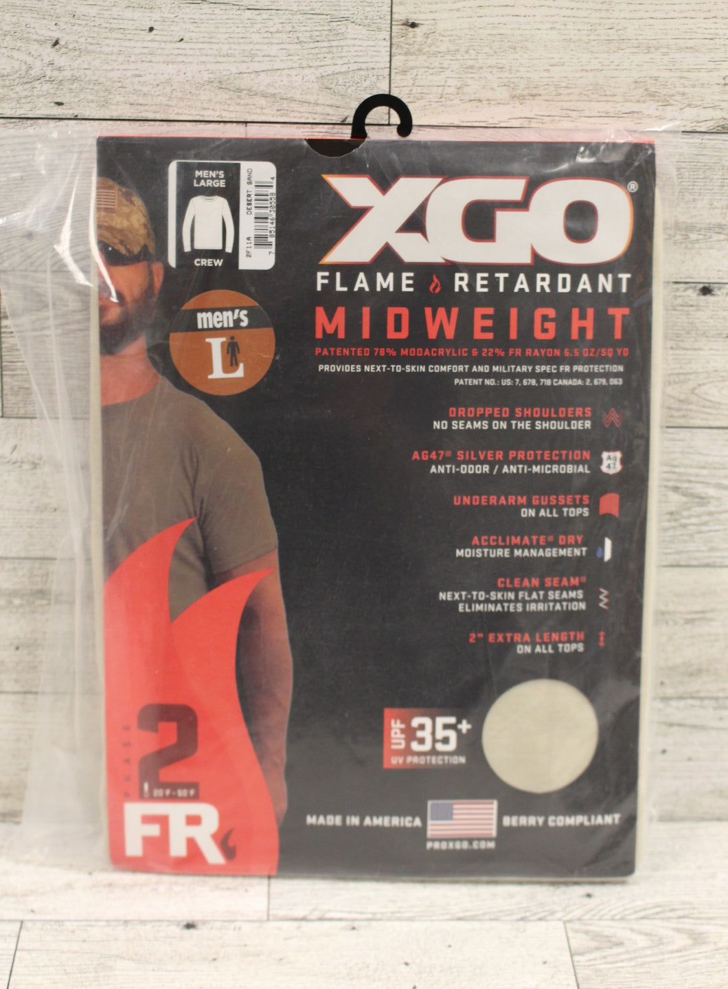 XGO Flame Retardant Phase 2 Midweight Long Sleeve Shirt -Men's Large -New