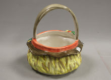 Load image into Gallery viewer, Ceramic Scarecrow Basket Bowl with Handle - Fall Thanksgiving - Used