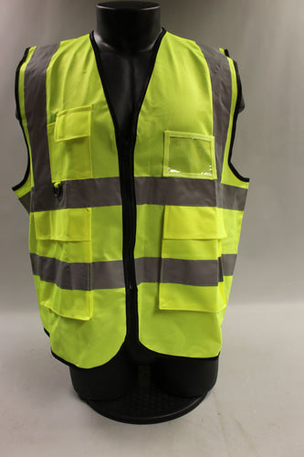 Neon Lime Green Safety Vest - Size: XL - New