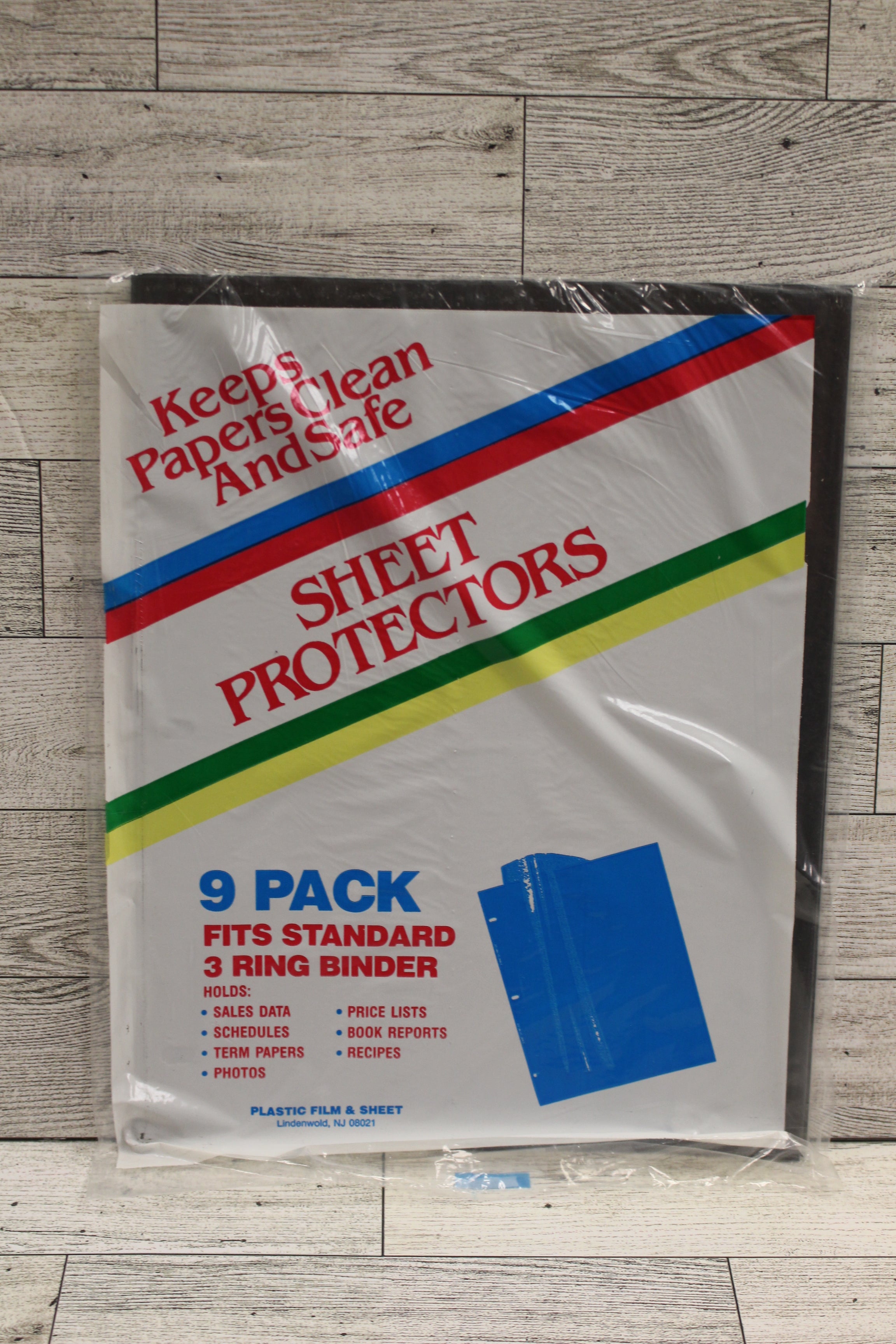 Plastic Film & Sheet Company 9-Pack Sheet Protectors To Fit 3-Ring Bin –  Military Steals and Surplus