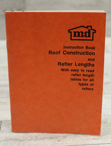 MD Instruction Book Roof Construction & Rafter Lengths - Used